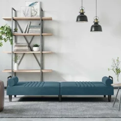 vidaXL Canapé-lit avec accoudoirs gris foncé velours