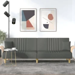 vidaXL Canapé-lit avec accoudoirs tissu