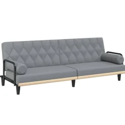 vidaXL Canapé-lit avec accoudoirs tissu