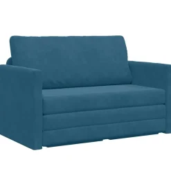 Canapés-vidaXL Canapé-Lit 124 x 71 x 78 cm Velours Bleu
