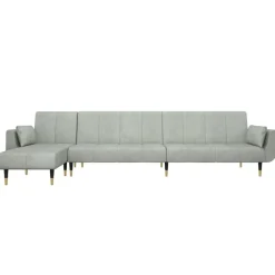 vidaXL Canapé-lit en forme de L 275x140x70 cm velours