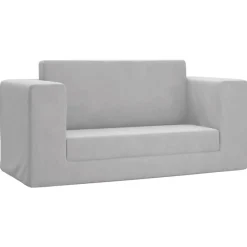 vidaXL Canapé-lit enfants 2 places peluche douce
