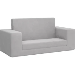 vidaXL Canapé-lit enfants 2 places peluche douce