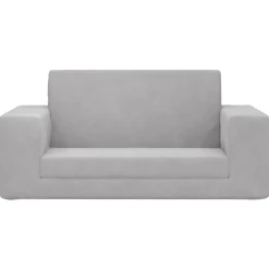 vidaXL Canapé-lit enfants 2 places peluche douce