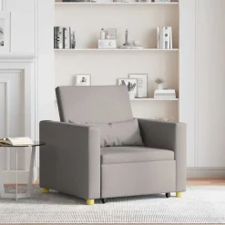 Fauteuils Et Chaises-vidaXL Canapé-lit escamotable simple 90 x 165 x 87 cm tissu Taupe