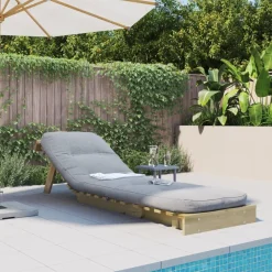 Futons-vidaXL Canapé-lit futon avec matelas 60x206x11 cm bois de pin imprégné Naturel impregné