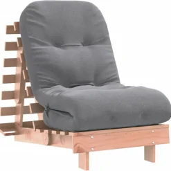Futons-vidaXL Canapé-lit futon avec matelas 60x206x11 cm bois massif douglas Douglas naturel