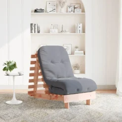 Futons-vidaXL Canapé-lit futon avec matelas 60x206x11 cm bois massif douglas Douglas naturel