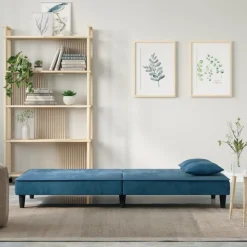 Canapés-vidaXL Canapé-lit gris clair Velours