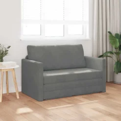 Canapés-vidaXL Canapé-Lit 124 x 71 x 78 cm Velours Gris foncé