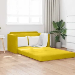 vidaXL Canapé-Lit tournesol 124 x 71 x 78 cm Velours