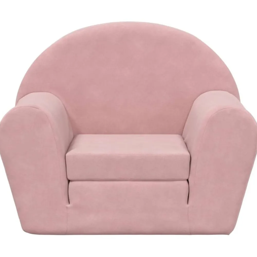 Mobilier Pour Bébés & Tout-Petits-vidaXL Canapé-lit pour enfants peluche douce Rose