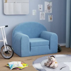 vidaXL Canapé-lit pour enfants peluche douce