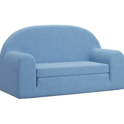vidaXL Canapé-lit pour enfants 2 places peluche douce