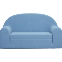 vidaXL Canapé-lit pour enfants 2 places peluche douce