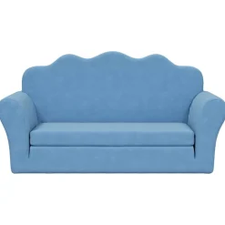 vidaXL Canapé-lit pour enfants 2 places peluche douce