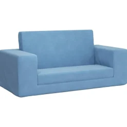 vidaXL Canapé-lit pour enfants 2 places peluche douce