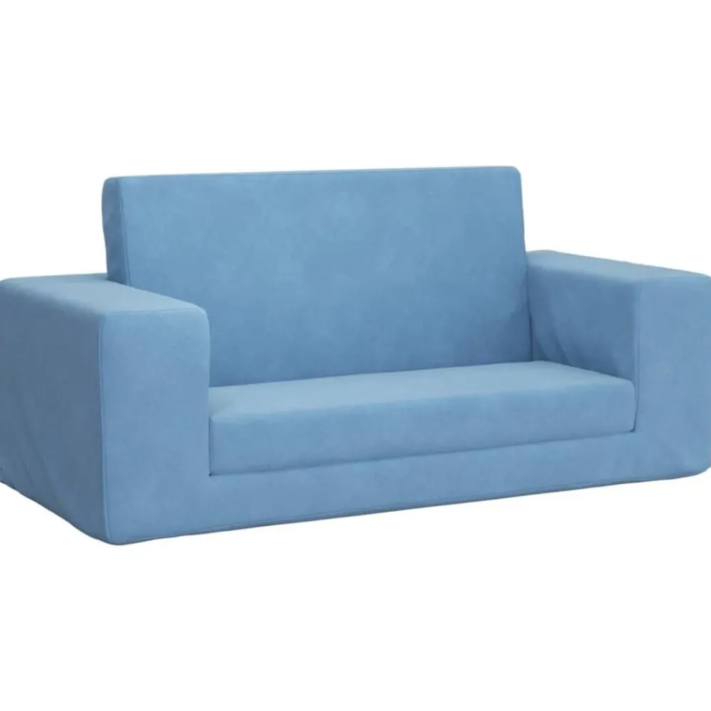 vidaXL Canapé-lit pour enfants 2 places peluche douce