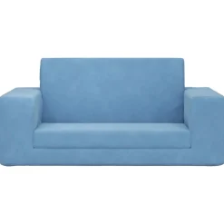 vidaXL Canapé-lit pour enfants 2 places peluche douce