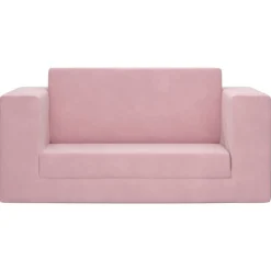 Mobilier Pour Bébés & Tout-Petits-vidaXL Canapé-lit pour enfants 2 places peluche douce Rose