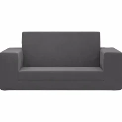 Mobilier Pour Bébés & Tout-Petits-vidaXL Canapé-lit pour enfants 2 places peluche douce Anthracite