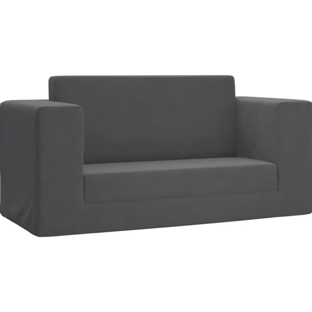vidaXL Canapé-lit pour enfants 2 places peluche douce