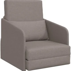 Canapés-vidaXL Canapé-Lit 65 x 80 x 83 cm tissu Taupe