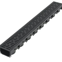 Plomberie-vidaXL Caniveaux de drainage 3 pcs Plastique 3 m