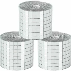 vidaXL Carreau de miroir mosaïque 3 pcs Argenté 100 x 4 cm Verre