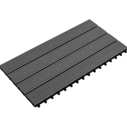 Matériaux De Construction-vidaXL Carreau de terrasse 6 pcs 60 x 30 cm WPC Noir