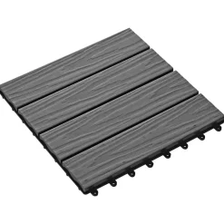 Produits Ménagers-vidaXL Carreau de terrasse Design 3D 11 pcs 30 x 30 cm WPC Gris