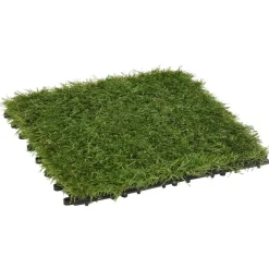 Décorations-vidaXL Carreaux de gazon artificiel 11 pcs Vert 30x30 cm