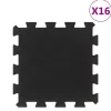Entraînement & Fitness-vidaXL Carreaux de sol caoutchouc 16 pcs noir 16 mm 30x30 cm