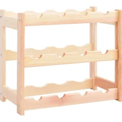 Armoires & Meubles De Rangement-vidaXL Casier à bouteilles pour 12 bouteilles Pinède Naturel