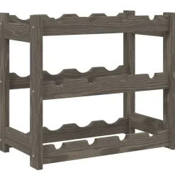 Armoires & Meubles De Rangement-vidaXL Casier à bouteilles pour 12 bouteilles bois pin solide Gris