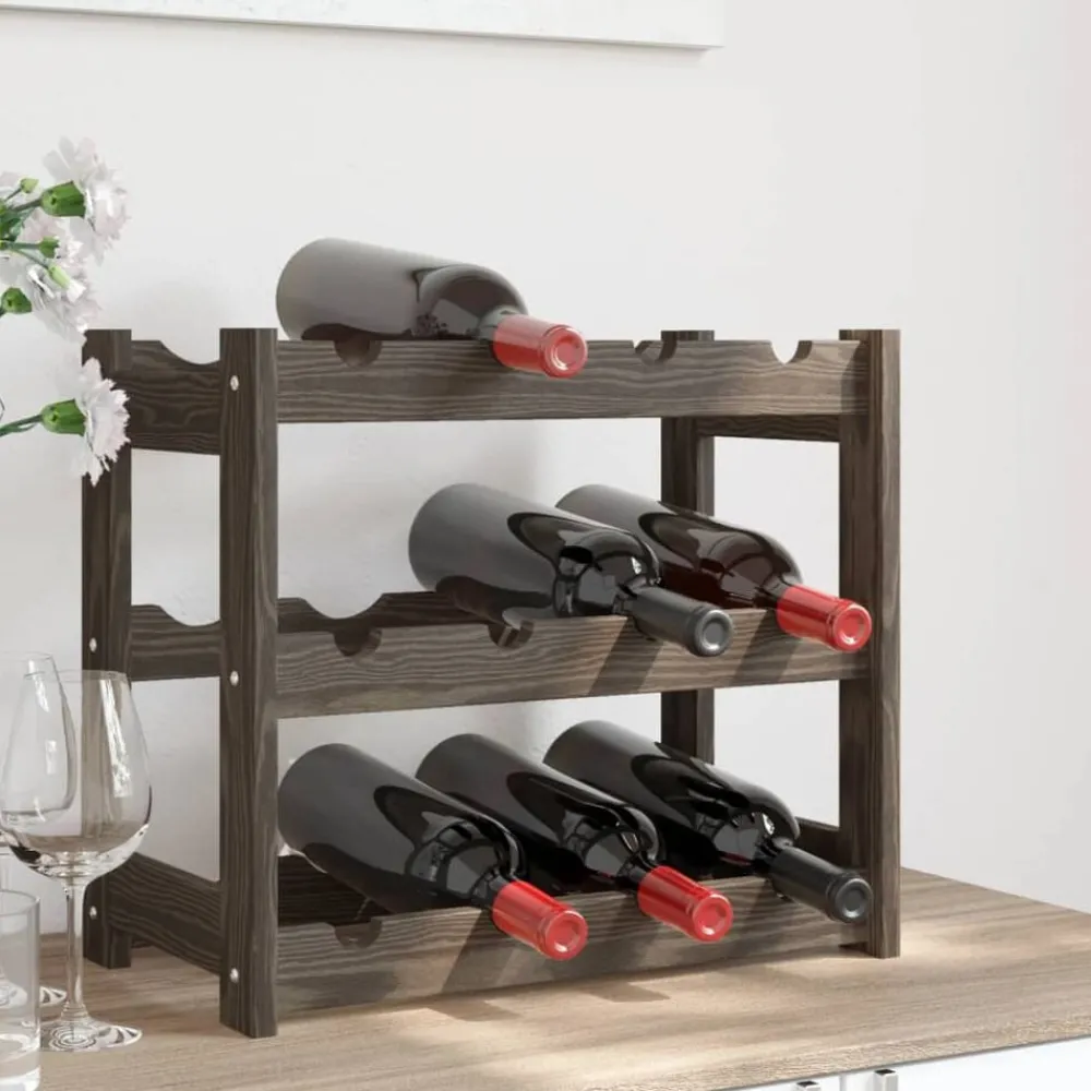 Armoires & Meubles De Rangement-vidaXL Casier à bouteilles pour 12 bouteilles bois pin solide Gris