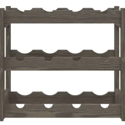 Armoires & Meubles De Rangement-vidaXL Casier à bouteilles pour 12 bouteilles bois pin solide Gris