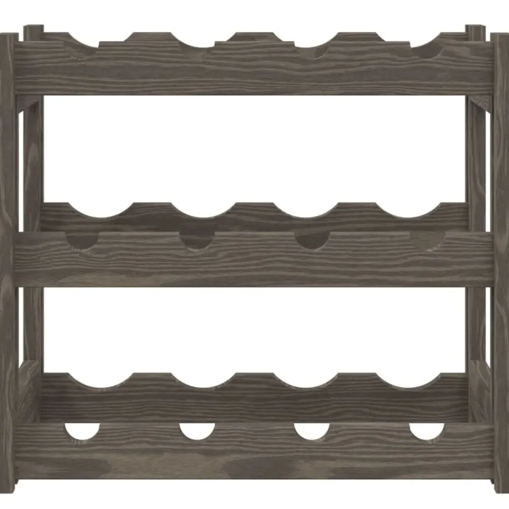 Armoires & Meubles De Rangement-vidaXL Casier à bouteilles pour 12 bouteilles bois pin solide Gris