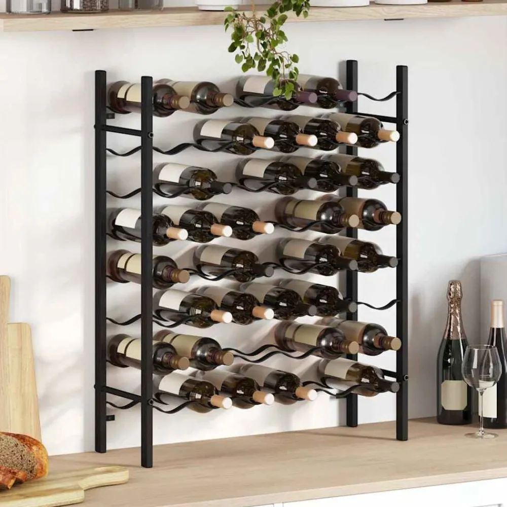 Armoires & Meubles De Rangement-vidaXL Casier à bouteilles pour 48 bouteilles Métal Noir