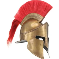 Arts & Loisirs-vidaXL Casque de guerrier grec antique pour GN Laiton Acier