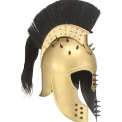 Arts & Loisirs-vidaXL Casque de guerrier grec antique pour GN Laiton Acier