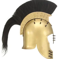 Arts & Loisirs-vidaXL Casque de guerrier grec antique pour GN Laiton Acier