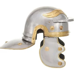 Arts & Loisirs-vidaXL Casque de soldat romain antique pour GN Argenté Acier