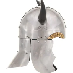 vidaXL Casque de viking pour GN Argenté Acier