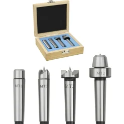 vidaXL Centres de tour à bois 4 pcs MT2 Acier