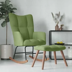 vidaXL Chaise à bascule avec repose-pied Velours