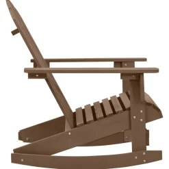 Mobilier De Jardin-vidaXL Chaise à bascule de jardin Bois Marron