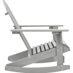Mobilier De Jardin-vidaXL Chaise à bascule de jardin Bois Gris