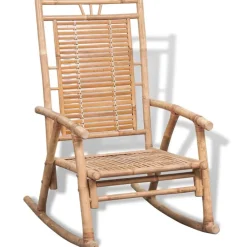 vidaXL Chaise à bascule en bambou