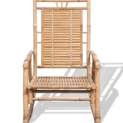 vidaXL Chaise à bascule en bambou